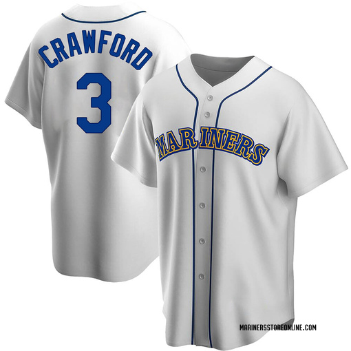 Men's J.P. Crawford Seattle Mariners Authentic White Home Jersey