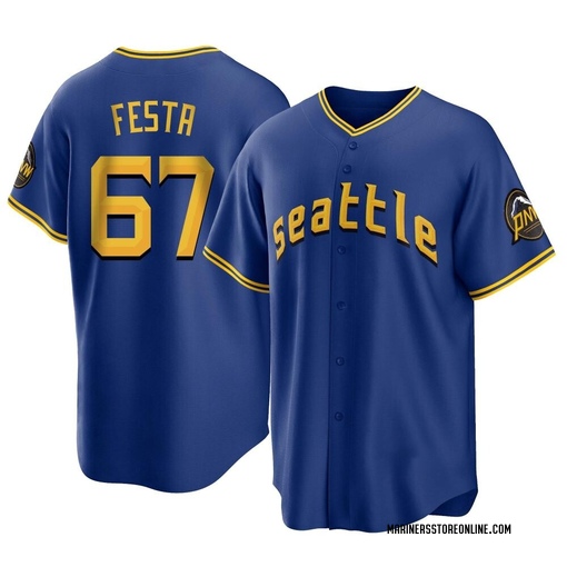 Big & Tall Men's Matt Festa Seattle Mariners Replica White Home Jersey