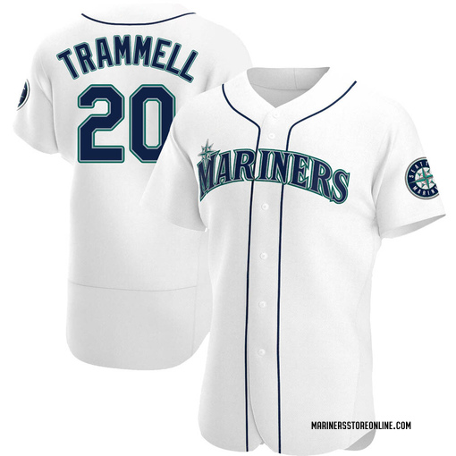 Men's Seattle Mariners Taylor Trammell Authentic White Home Jersey