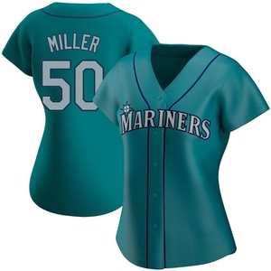 Bryce Miller Women's Nike White Seattle Mariners Home Replica Custom Jersey