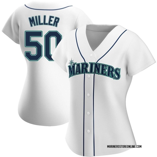 Bryce Miller Women's Nike White Seattle Mariners Home Replica Custom Jersey