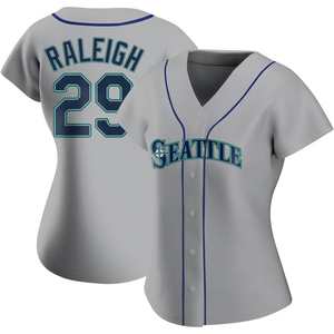 Women's Seattle Mariners Cal Raleigh Authentic Gray Road Jersey