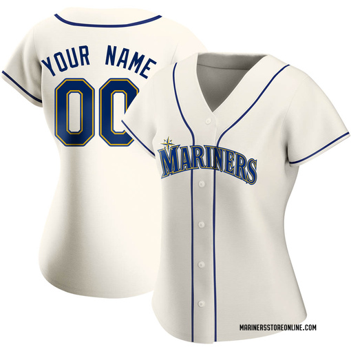 Women's Custom Seattle Mariners Replica Black Pitch Fashion Jersey