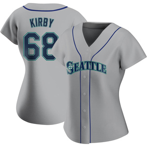 Men's George Kirby Seattle Mariners Authentic Aqua Alternate Jersey