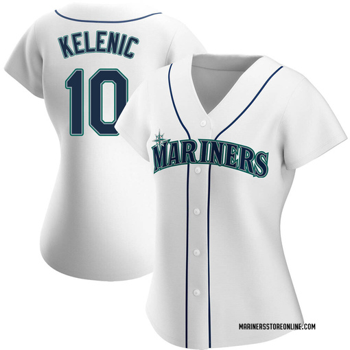 Jarred Kelenic Women's Nike White Seattle Mariners Home Replica Custom Jersey