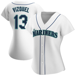 Omar Vizquel Seattle Mariners Home White Baseball Player Jersey — Ecustomily