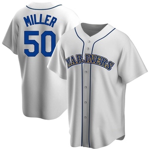 Bryce Miller Women's Nike White Seattle Mariners Home Replica Custom Jersey