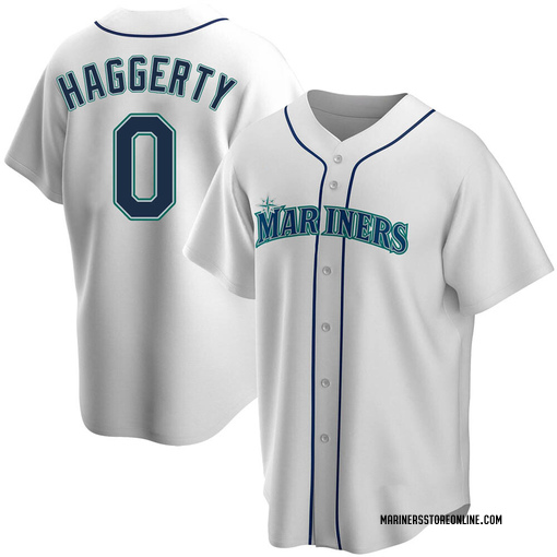 Youth Seattle Mariners Sam Haggerty Replica White Home Jersey