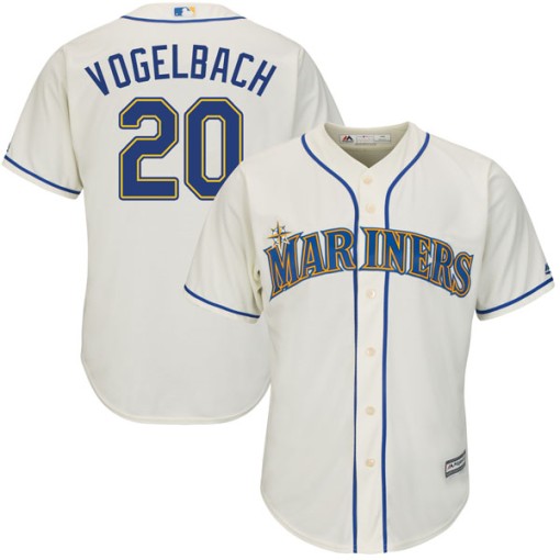 Dan Vogelbach Seattle Mariners Majestic Alternate Authentic Collection Flex  Base Player Jersey - Aqua