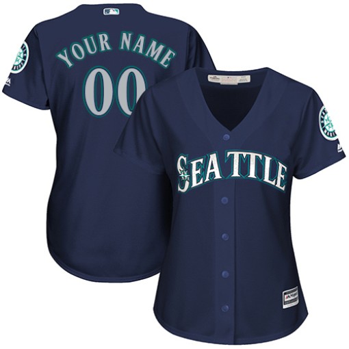 Seattle Mariners Majestic Official Cool Base Jersey - Cream